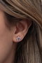 Heliophilia Silver Pendiente de Plata de Ley 925 con Oro Rosa y Circón